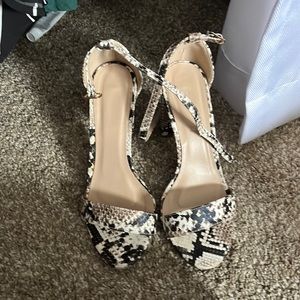 snake print heels